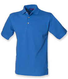 Henbury Classic Heavy Cotton Piqué Polo Shirt H100 - Royal Blue