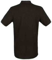 Henbury Modern Fit Cotton Piqué Polo Shirt H101 - H101 Black Back