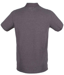 Henbury Modern Fit Cotton Piqué Polo Shirt H101 - H101 Charcoal Back