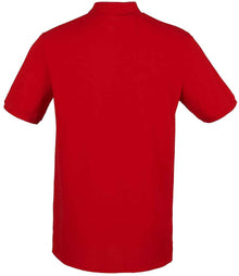 Henbury Modern Fit Cotton Piqué Polo Shirt H101 - H101 Classic Red Back