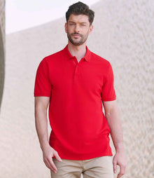 Henbury Modern Fit Cotton Piqué Polo Shirt H101 - H101 Classic Red Model