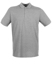 Henbury Modern Fit Cotton Piqué Polo Shirt H101 - Heather Grey
