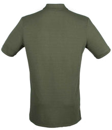 Henbury Modern Fit Cotton Piqué Polo Shirt H101 - H101 Olive Green Back