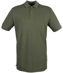 Henbury Modern Fit Cotton Piqué Polo Shirt H101 - Olive Green