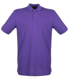 Henbury Modern Fit Cotton Piqué Polo Shirt H101 - Purple