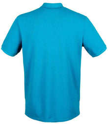 Henbury Modern Fit Cotton Piqué Polo Shirt H101 - H101 Sapphire Blue Back