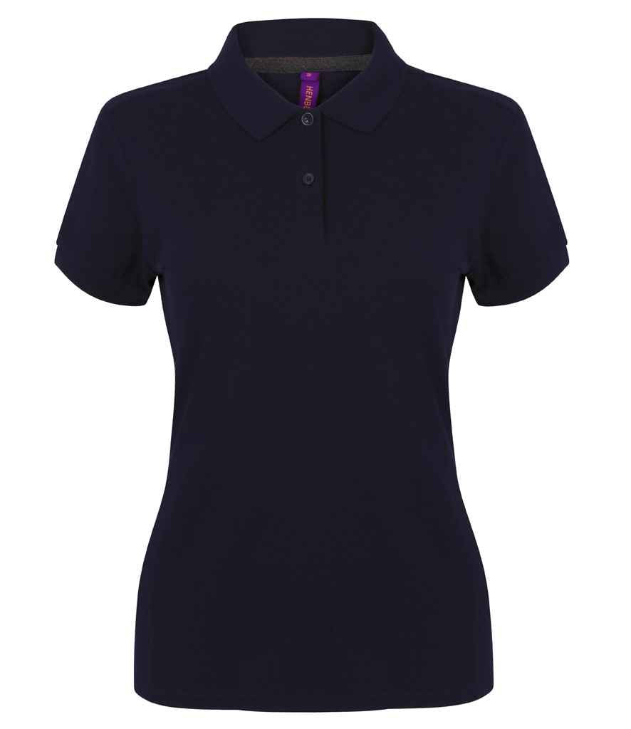Henbury Ladies Modern Fit Cotton Piqué Polo Shirt H102 - Navy