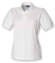 Henbury Ladies Classic Cotton Piqué Polo Shirt H121 - White