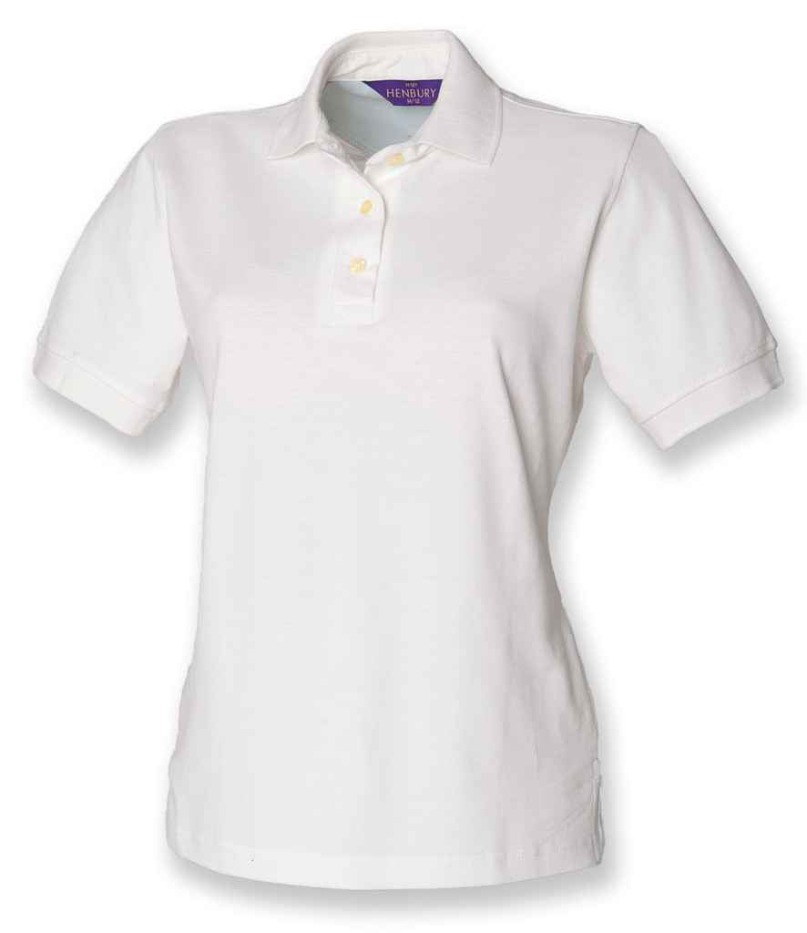 Henbury Ladies Classic Cotton Piqué Polo Shirt H121 - White