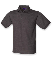 Henbury Heavy Poly/Cotton Piqué Polo Shirt H400 - Charcoal