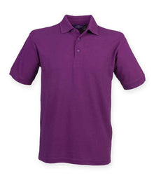 Henbury Heavy Poly/Cotton Piqué Polo Shirt H400 - Magenta