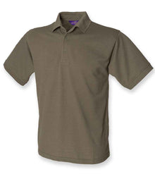 Henbury Heavy Poly/Cotton Piqué Polo Shirt H400 - Olive Green