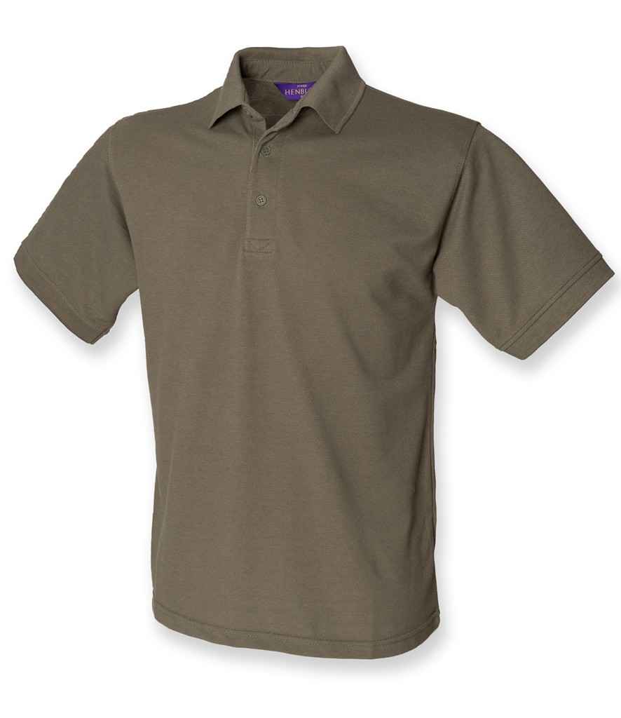 Henbury Heavy Poly/Cotton Piqué Polo Shirt H400 - Olive Green