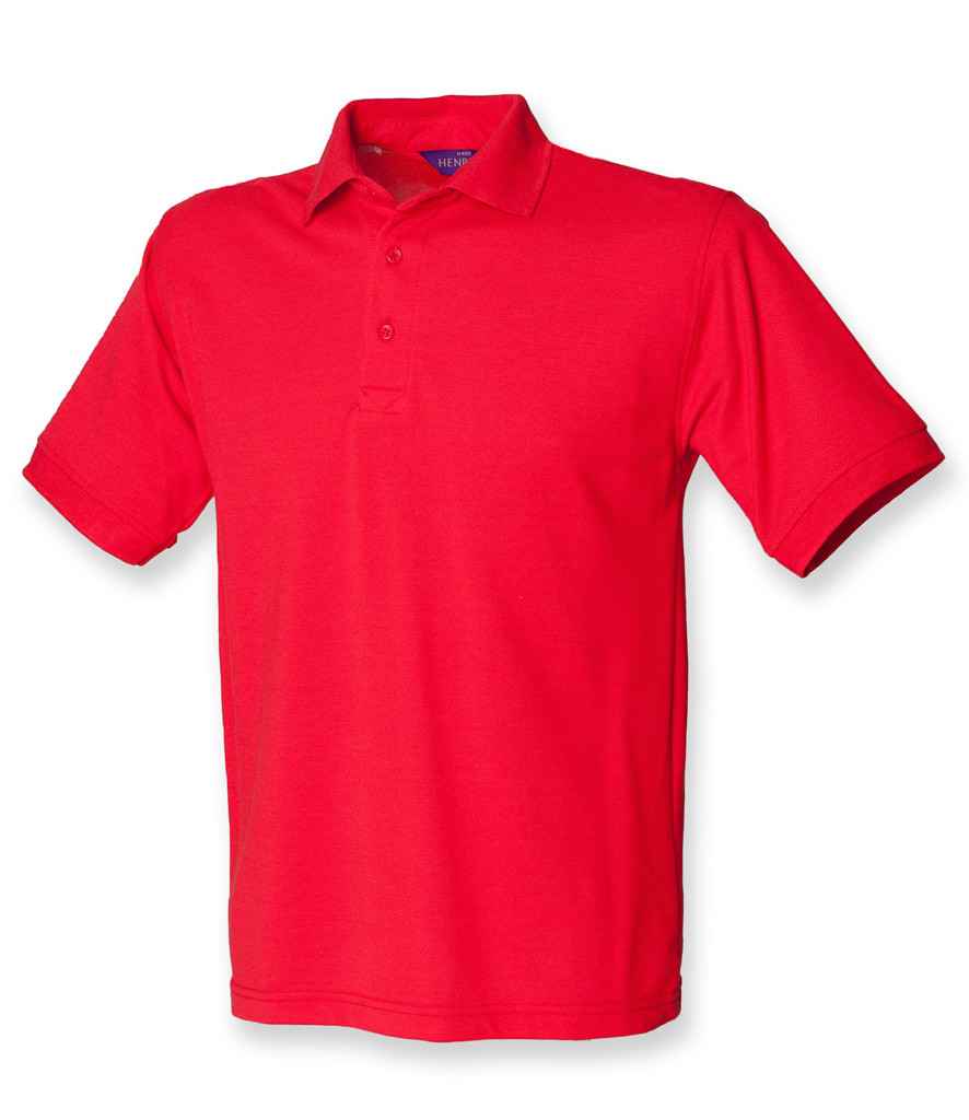 Henbury Heavy Poly/Cotton Piqué Polo Shirt H400 - Red