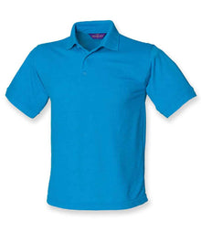 Henbury Heavy Poly/Cotton Piqué Polo Shirt H400 - Sapphire Blue