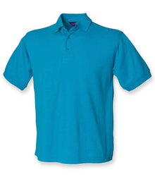 Henbury Heavy Poly/Cotton Piqué Polo Shirt H400 - Turquoise Blue