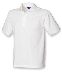 Henbury Heavy Poly/Cotton Piqué Polo Shirt H400 - White