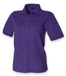 Henbury Ladies Poly/Cotton Piqué Polo Shirt H401 - Purple