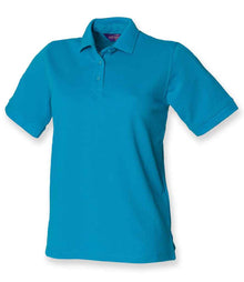 Henbury Ladies Poly/Cotton Piqué Polo Shirt H401 - Turquoise Blue