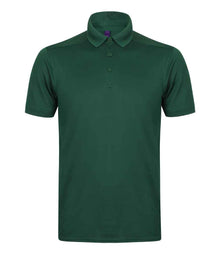 Henbury Slim Fit Stretch Microfine Piqué Polo Shirt H460 - Bottle Green