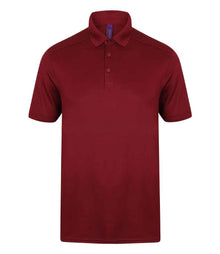 Henbury Slim Fit Stretch Microfine Piqué Polo Shirt H460 - Burgundy
