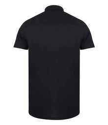 Henbury Slim Fit Stretch Microfine Piqué Polo Shirt H460 - H460 Navy Back