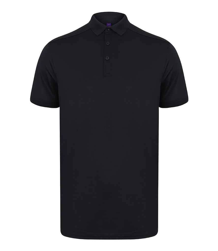 Henbury Slim Fit Stretch Microfine Piqué Polo Shirt H460 - Navy