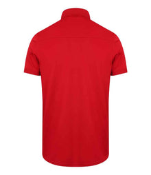 Henbury Slim Fit Stretch Microfine Piqué Polo Shirt H460 - H460 Red Back