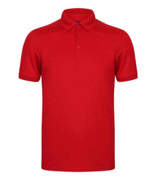 Henbury Slim Fit Stretch Microfine Piqué Polo Shirt H460 - Red