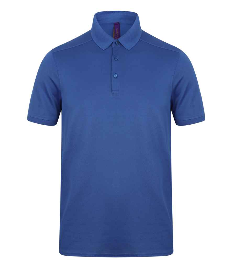 Henbury Slim Fit Stretch Microfine Piqué Polo Shirt H460 - Royal Blue