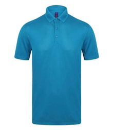 Henbury Slim Fit Stretch Microfine Piqué Polo Shirt H460 - Sapphire Blue