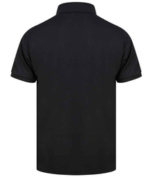 Henbury Recycled Polyester Piqué Polo Shirt H465 - H465 Black Back