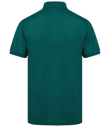 Henbury Recycled Polyester Piqué Polo Shirt H465 - H465 Bottle Green Back