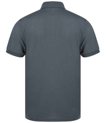 Henbury Recycled Polyester Piqué Polo Shirt H465 - H465 Charcoal Back