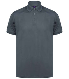 Henbury Recycled Polyester Piqué Polo Shirt H465 - Charcoal