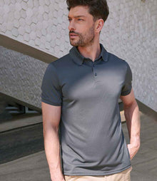 Henbury Recycled Polyester Piqué Polo Shirt H465 - H465 Charcoal Model