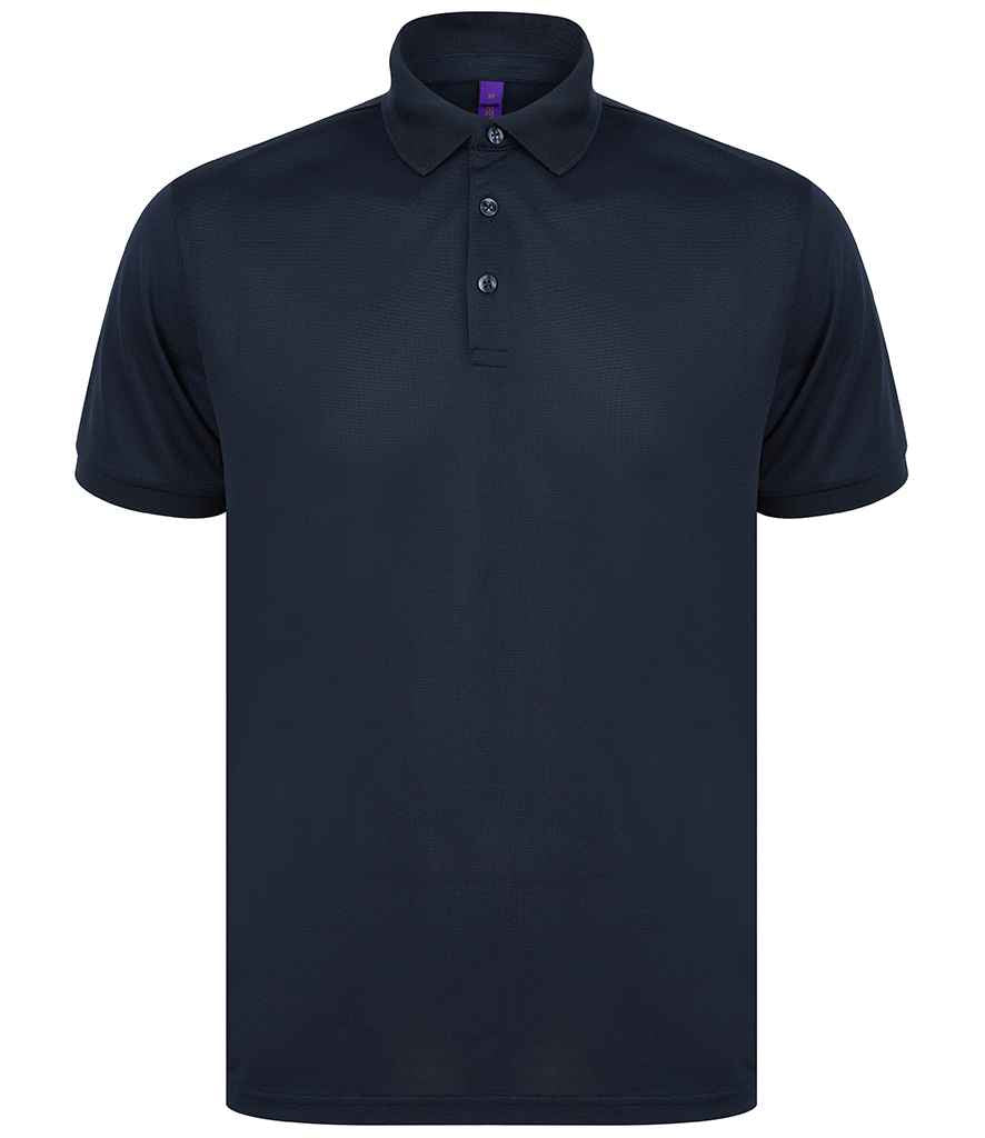 Henbury Recycled Polyester Piqué Polo Shirt H465 - Navy