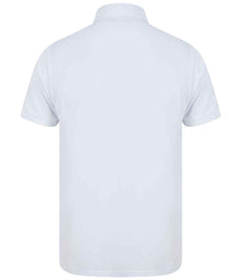 Henbury Recycled Polyester Piqué Polo Shirt H465 - H465 White Back