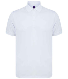 Henbury Recycled Polyester Piqué Polo Shirt H465 - White