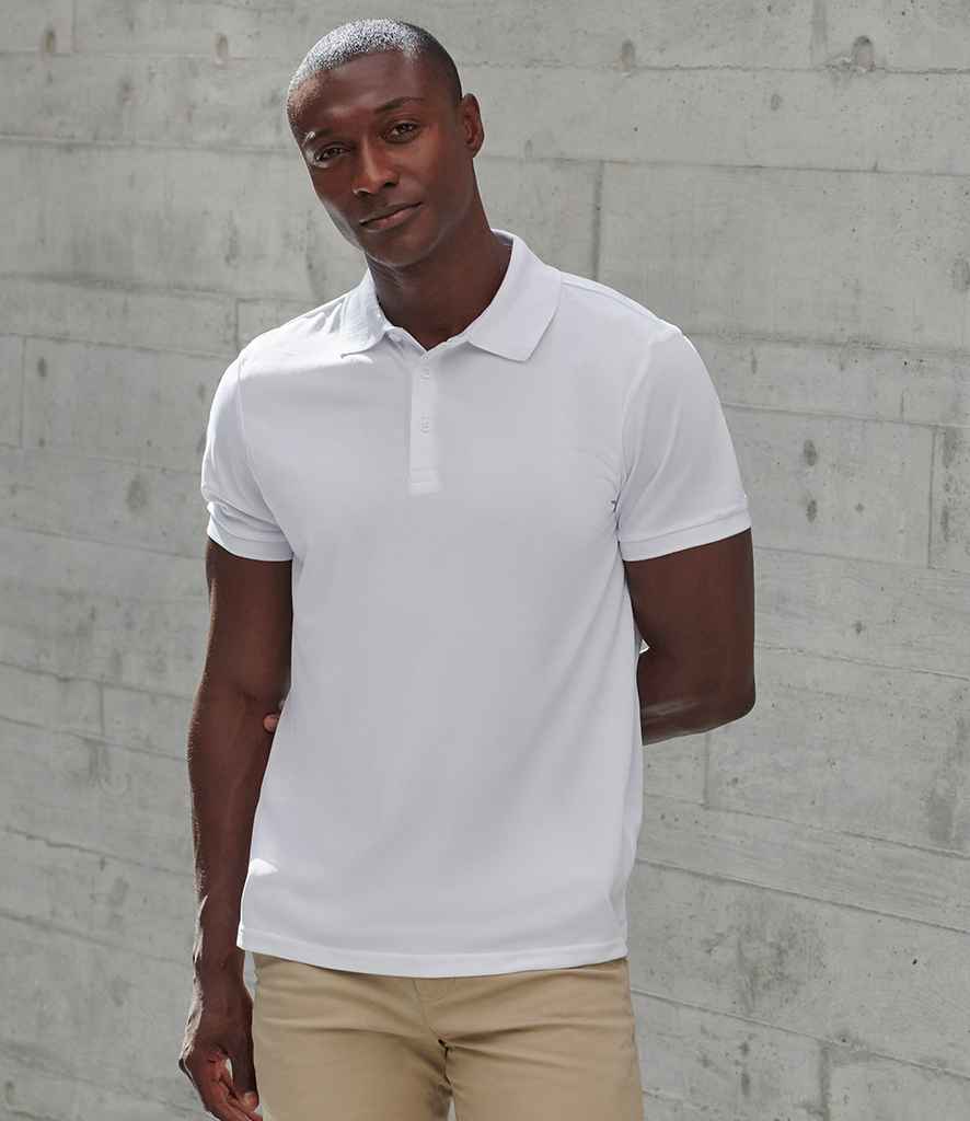 Henbury Recycled Polyester Piqué Polo Shirt H465 - H465 White Model