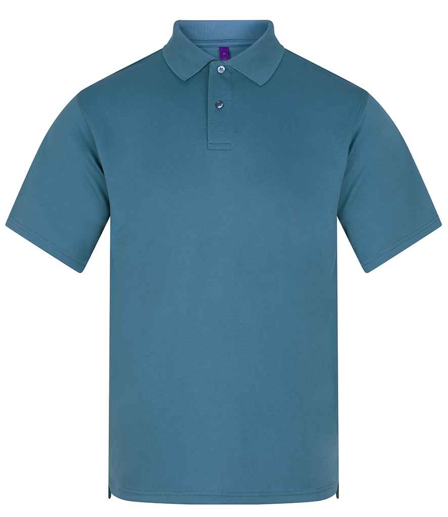 Henbury Coolplus® Wicking Piqué Polo Shirt H475 - Airforce Blue