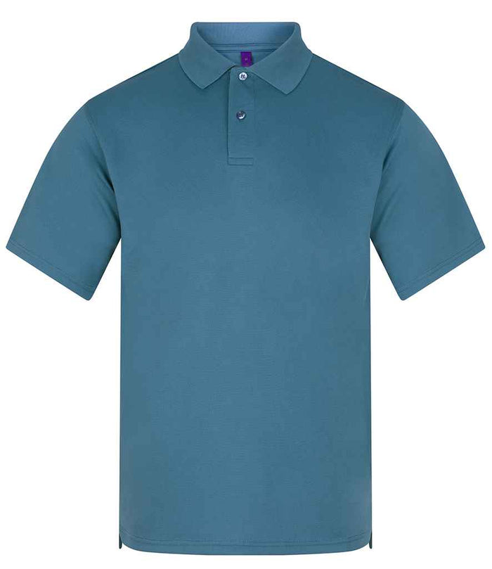 Henbury Coolplus® Wicking Piqué Polo Shirt H475 - Airforce Blue