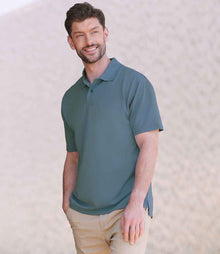 Henbury Coolplus® Wicking Piqué Polo Shirt H475 - H475 Airforce Blue Model