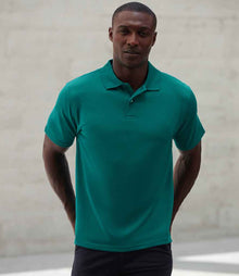 Henbury Coolplus® Wicking Piqué Polo Shirt H475 - H475 Bright Jade Model