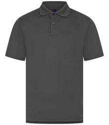 Henbury Coolplus® Wicking Piqué Polo Shirt H475 - Charcoal