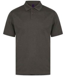Henbury Coolplus® Wicking Piqué Polo Shirt H475 - Heather Charcoal