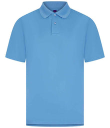 Henbury Coolplus® Wicking Piqué Polo Shirt H475 - Mid Blue