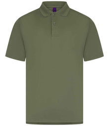 Henbury Coolplus® Wicking Piqué Polo Shirt H475 - Olive Green