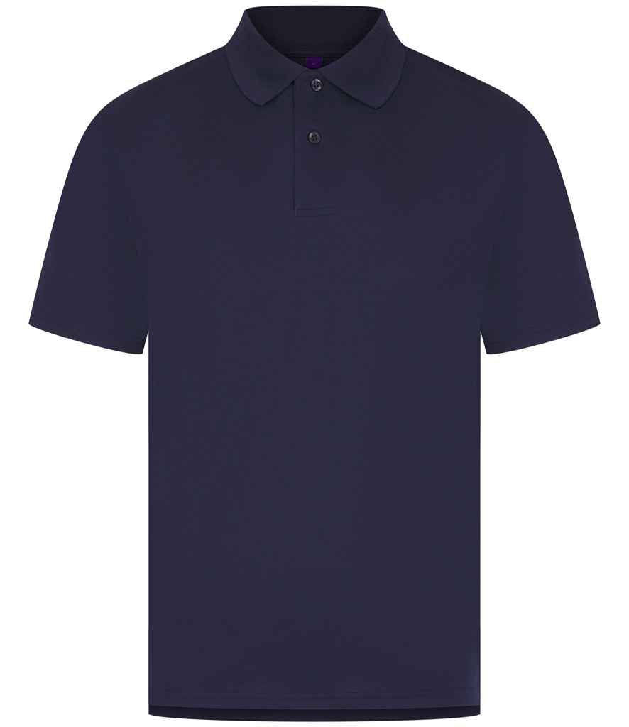 Henbury Coolplus® Wicking Piqué Polo Shirt H475 - Oxford Navy