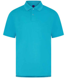 Henbury Coolplus® Wicking Piqué Polo Shirt H475 - Turquoise Blue